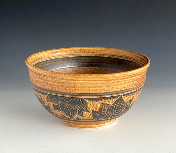 Brown Leaf Bowl - Richard & Susan Roth